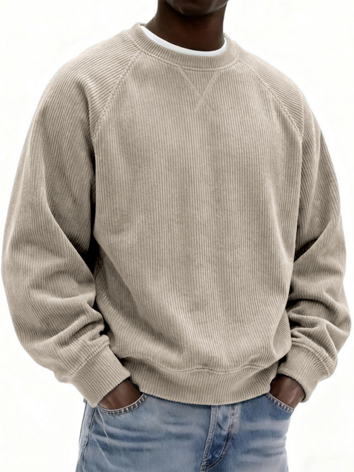 Men's Relaxed Corduroy Crewneck Pullover