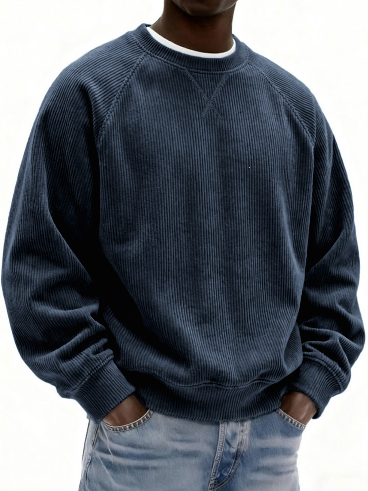 Men's Relaxed Corduroy Crewneck Pullover