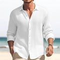 ☀️ Lightweight Comfort | Men's Waffle-Texture Relaxed Button-Up Shirt