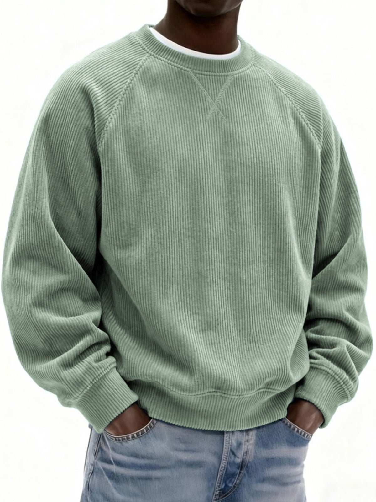Men's Relaxed Corduroy Crewneck Pullover