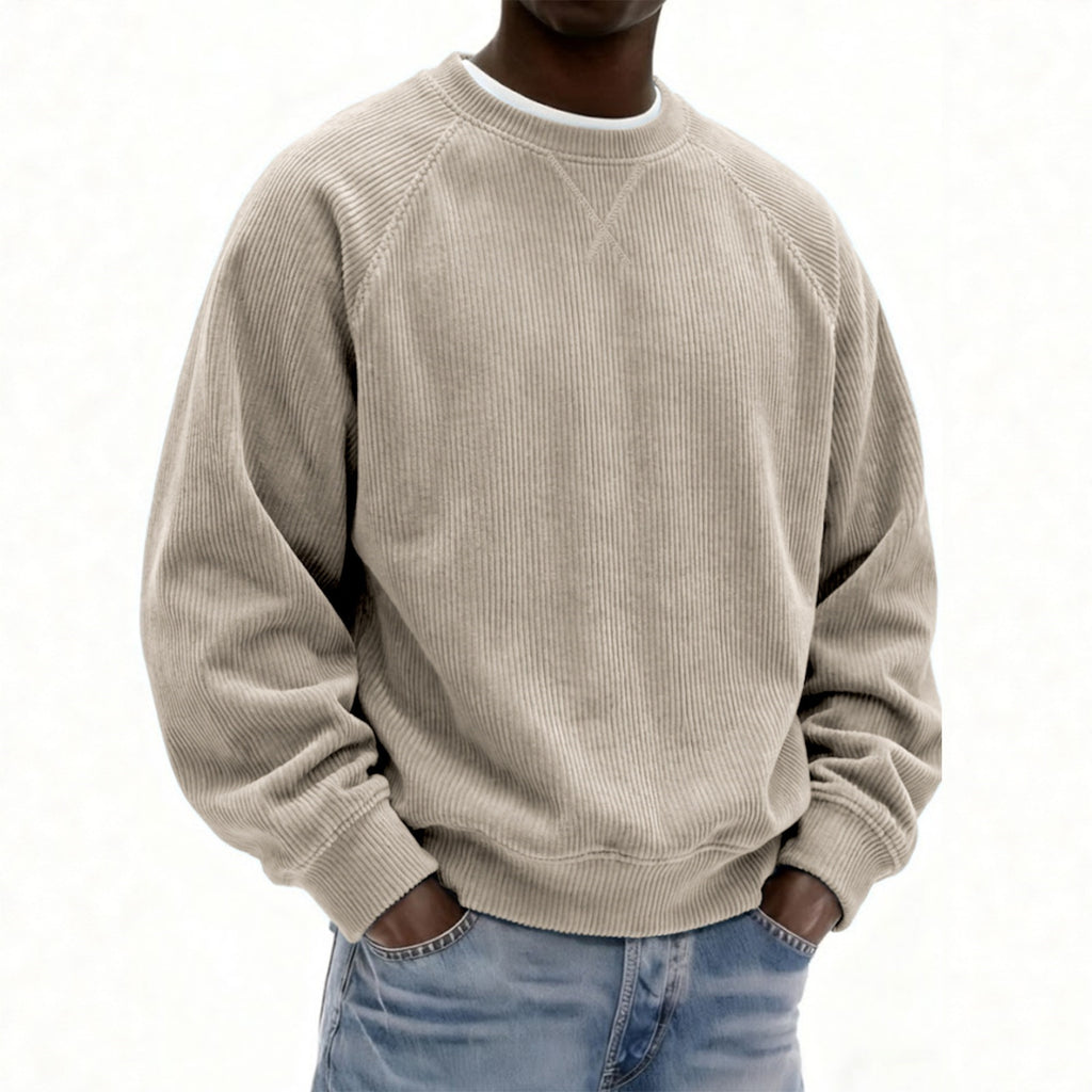 Men's Relaxed Corduroy Crewneck Pullover