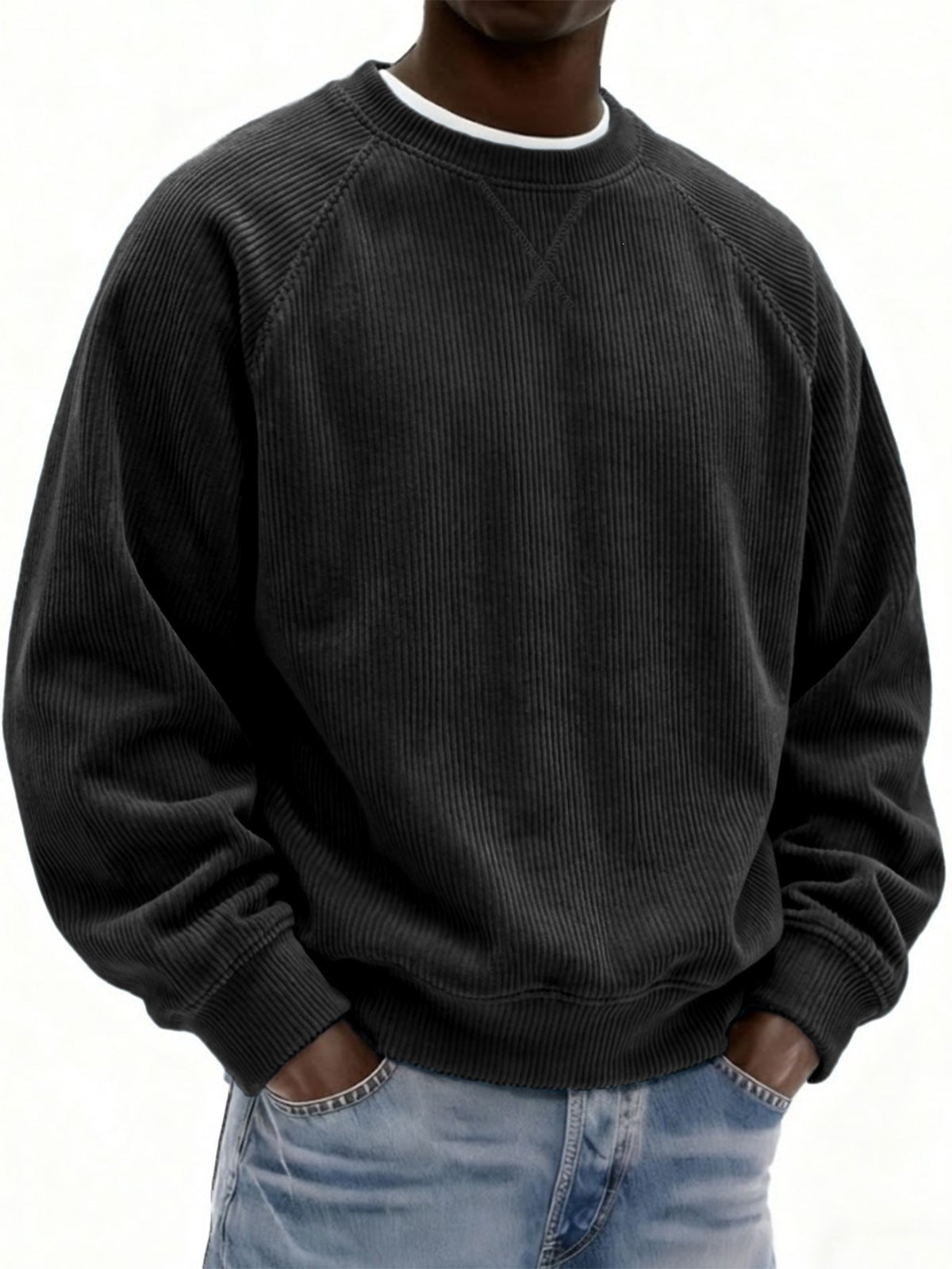 Men's Relaxed Corduroy Crewneck Pullover