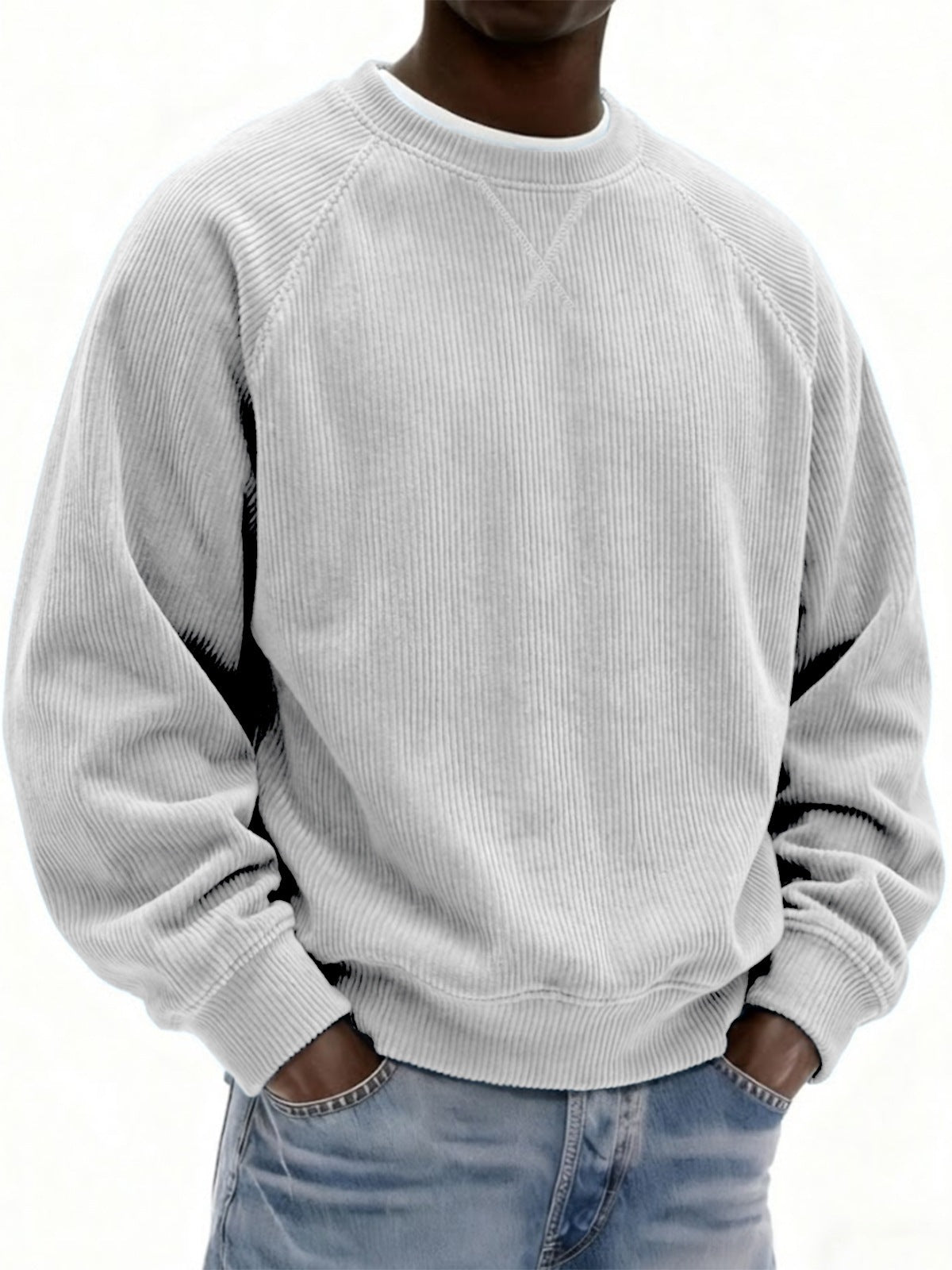 Men's Relaxed Corduroy Crewneck Pullover