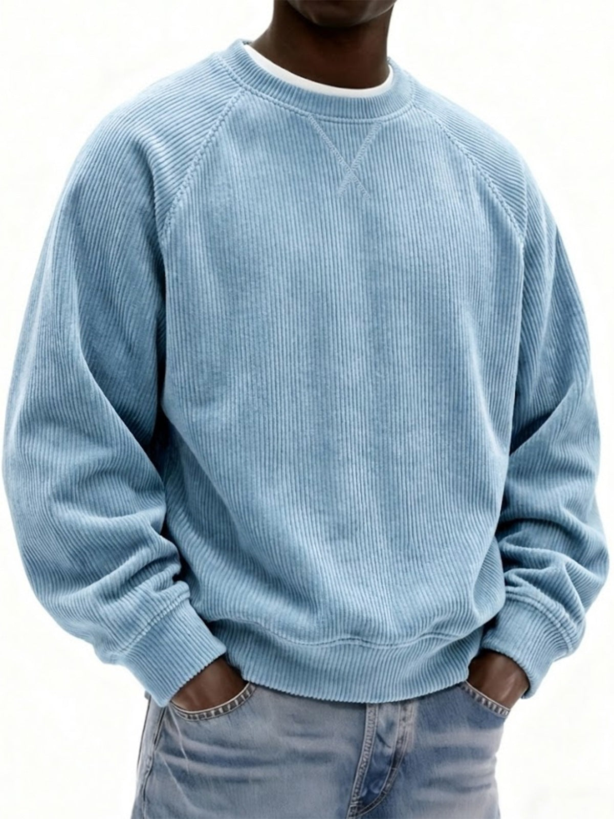 Men's Relaxed Corduroy Crewneck Pullover