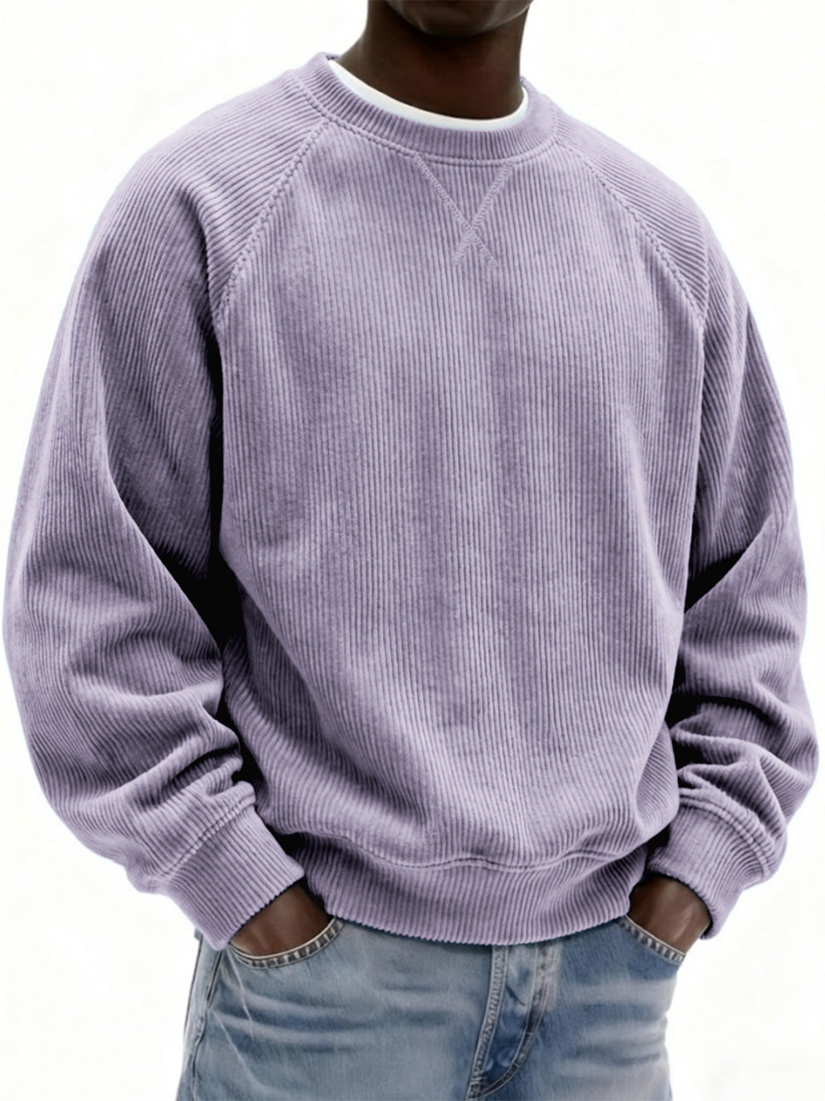 Men's Relaxed Corduroy Crewneck Pullover