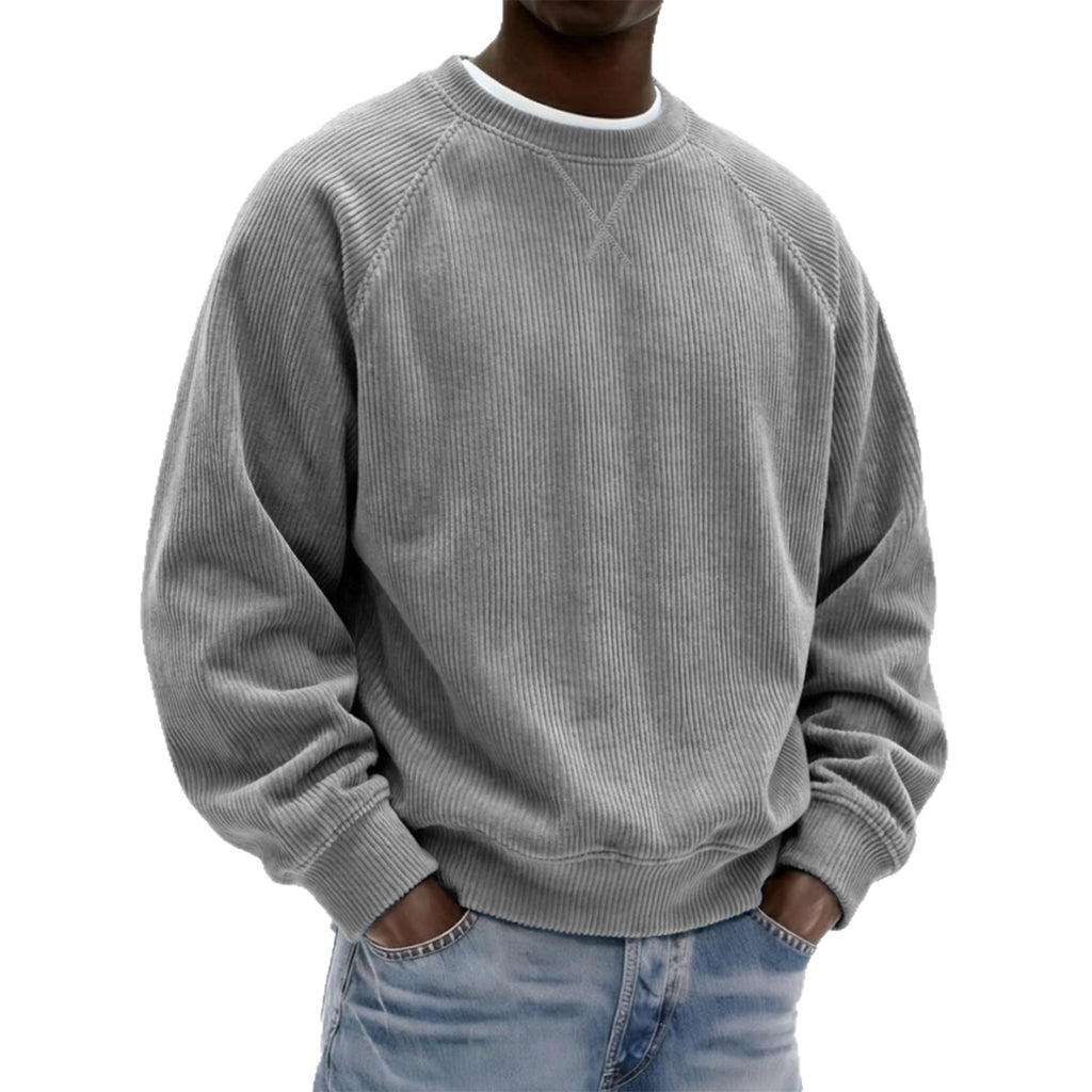 Men's Relaxed Corduroy Crewneck Pullover