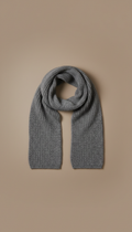 Stone Grey Knit Scarf in Soft Viscose